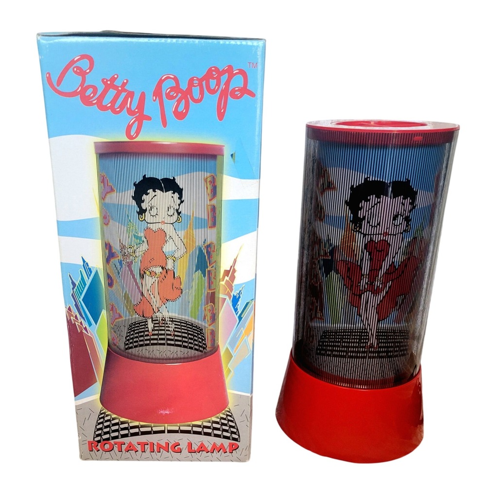 VTG Betty Boop Rotating Motion Lamp Animation Light 2001 Rabbit Tanaka 14.5"